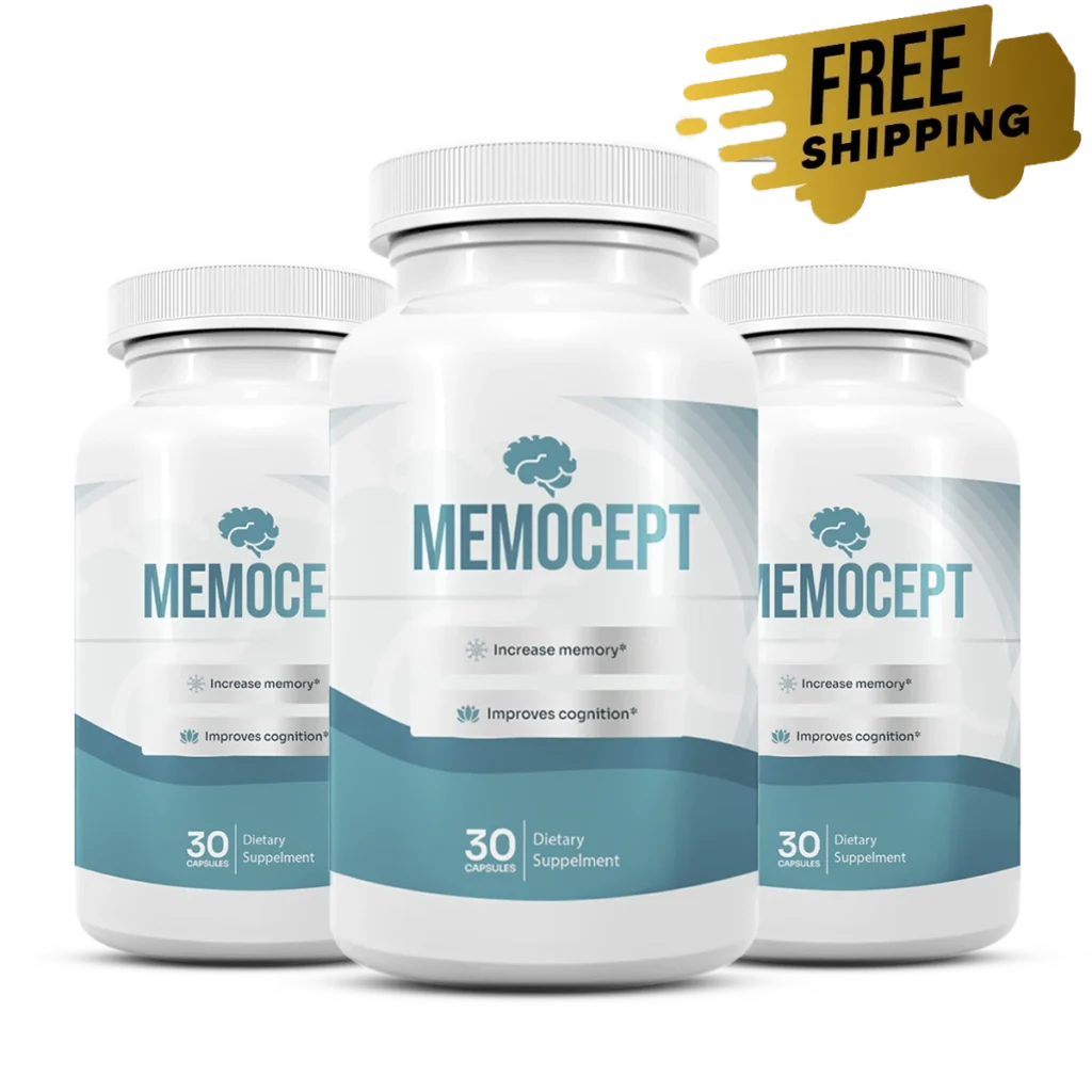 Memocept 3 Bottles – 90 Day Supply Best Value Brain Supplement
