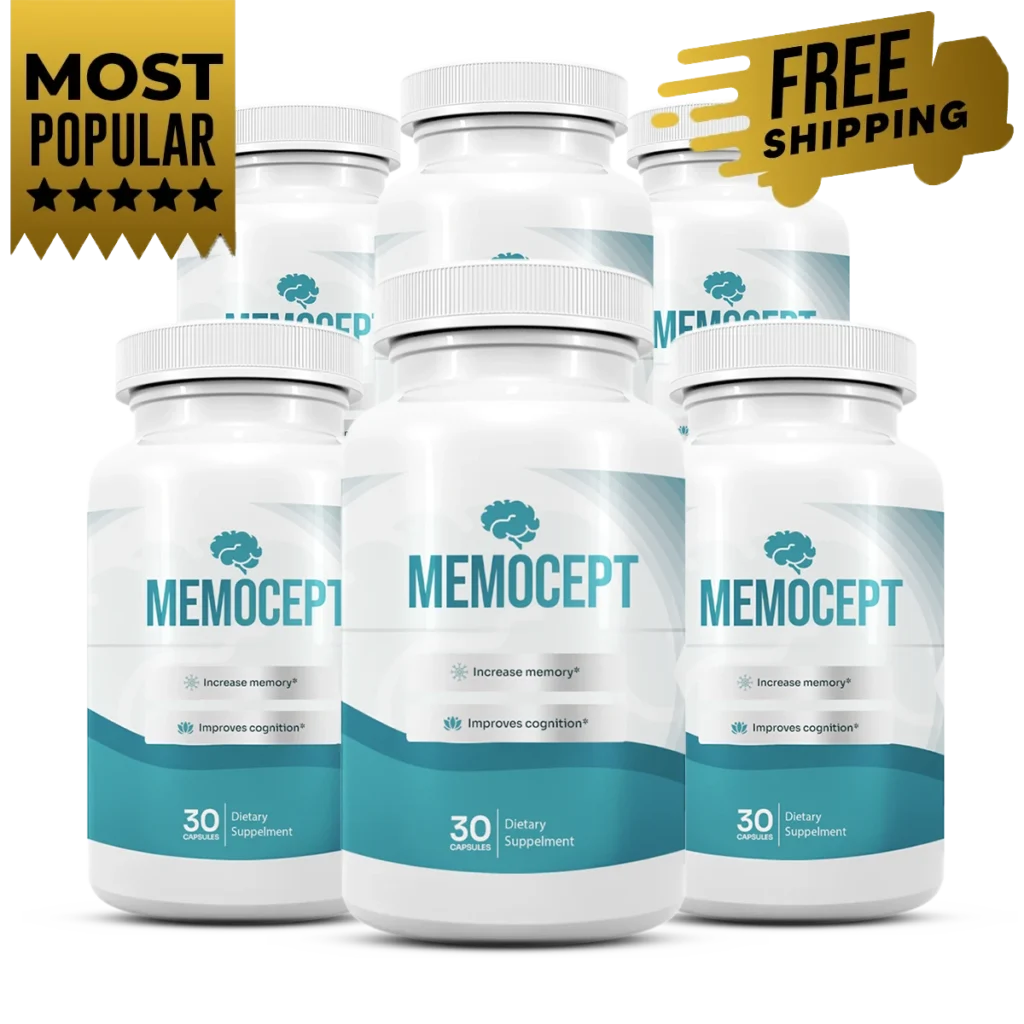 Memocept 6 Bottles – 180 Day Supply Best Deal Brain Supplement